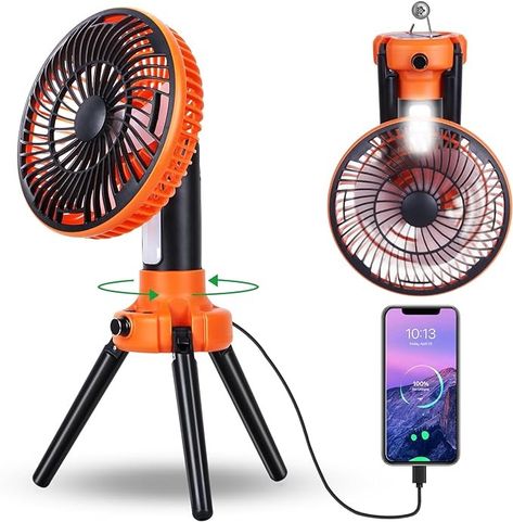 Amazon.com: TDLOL Camping Fan Battery Operated Fan with LED Lantern, 270°Oscillating Portable Fan Battery Powered Fan Rechargeable Camping Fan, Personal Desk Fan Tent Fan Outdoor Fan with Hanging Hook : Sports & Outdoors Battery Fan, Tent Fan, Kids Routine, Kids Routine Chart, Camping Fan, Routine Chart, Outdoor Fan, Led Lantern, Desk Fan