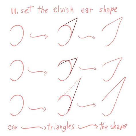 Tayriel 🧝🏻‍♀️ Fashion designer and illustrator | Tutorial day! ✨ Here it is, the promised elf ears tutorial ���😊 I hope you like it! Tell me, what kind of elf ears do you prefer: small… | Instagram Elf Ears Tutorial, Draw Elf Ears, Ears Tutorial, How To Draw Ears, Elf Ears, Instagram Tutorial, Creature Drawings, Illustrators On Instagram, Illustrator Tutorials