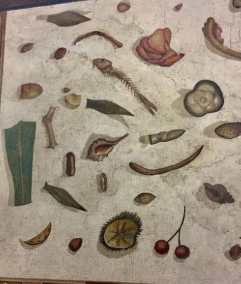 Roman Banquet, Ancient Roman Food, Bathroom Mosaic, Roman Mosaics, Roman Food, Mosaic Inspiration, Roman Mosaic, Mosaic Pictures, Art Premier