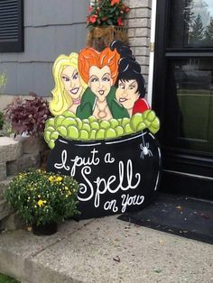 Hermanas Sanderson, Hocus Pocus Sanderson Sisters, Halloween Yard Art, Hocus Pocus Party, Halloween Hocus Pocus, Hallowen Ideas, Adornos Halloween, Halloween 20, Sanderson Sisters