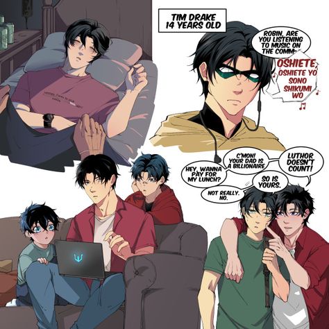 SHEIYA VLAD Reverse Robins, Batfam Villain Au, Tim Drake Funny Comic, Tim Drake And Jason Todd Brothers, Batfamily Memes, Batman Hero, Tim Drake Red Robin, Bat Family Memes, Batfamily Funny