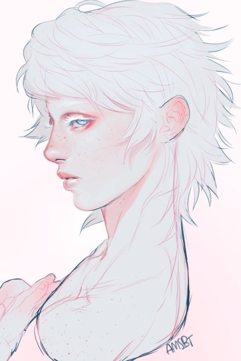 Albino Oc, Albino Girl, Art And Drawing, Arte Sketchbook, Character Design Male, Male Art, Boy Art, Fantasy Character Design, Character Design Inspiration