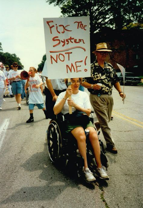 Americans With Disabilities Act Law, Disabled Art, Protest Signs, Disabled People, Human Right, Social Change, Mobility Aids, Civil Rights, Social Justice