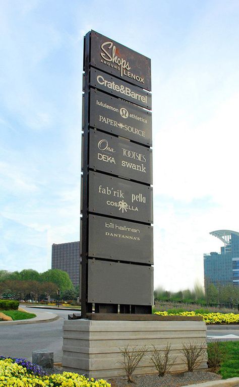 Multi Tenant Monument Sign, Signage Design Outdoor Entrance, Pylon Signage Design, Tower Signage, Pole Signage, Tenant Signage, Signpost Design, Lightbox Signage, Monument Signage