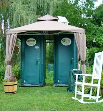 We have to have a porta potty, so might as well make it look good. :) Wedding Restroom, Adirondack Wedding, Porta Potty, Portable Restrooms, Charleston Sc Wedding, Cottage Wedding, Event Solutions, Portable Toilet, Tent Wedding