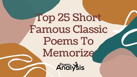 Easy Poems To Memorize, Poems To Memorize, Famous Short Poems, Thankful Poems, Poems By Famous Poets, Poems For Students, Psalm Of Life, Uplifting Poems, Moon Poems