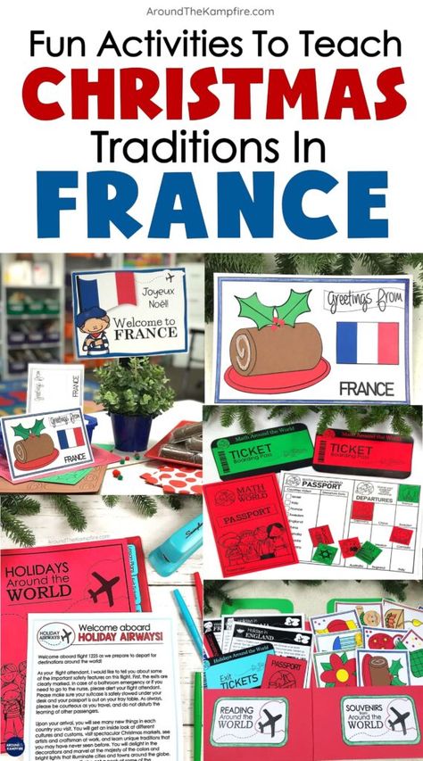 French Christmas Traditions, France For Kids, Christmas In France, Around The World Crafts For Kids, France Craft, Christmas In Germany, Christmas In England, St Nicholas Day, Christmas Lesson