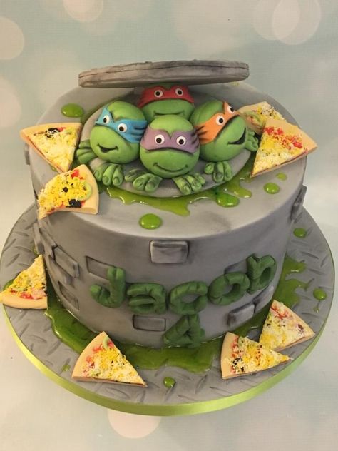 Teenage Ninja Turtle Cake, Teenage Mutant Ninja Turtle Birthday Cake, Ninja Turtles Cake Ideas, Ninja Turtles Birthday Party Ideas Cake, Tmnt Cake Birthdays, Ninja Turtle Cake Ideas, Ninja Turtles Birthday Cake, Ninja Turtles Birthday Party Ideas, Mutant Ninja Turtles Cake