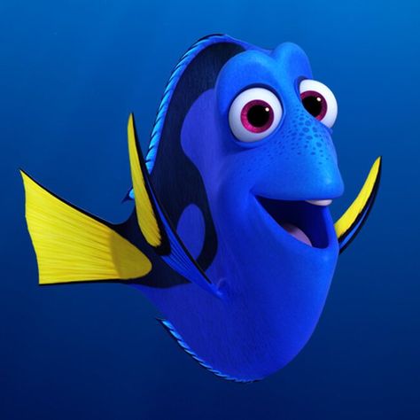 Finding Dory Aesthetic, Dory Aesthetic, Dori Fish, Dory From Finding Nemo, Dory Drawing, Finding Nemo Characters, Blue Characters, Baby Dory, Dory Fish