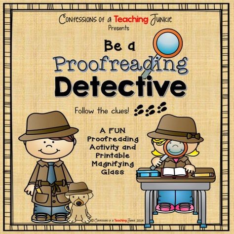 Be a Proofreading Detective – An Editing Activity FREEBIE! Detective Crafts, Detective Themed Classroom, Mission Impossible Theme, Spy Theme, Clue Game, Writing Pieces, Spy Classroom, Detective Theme, Third Grade Writing