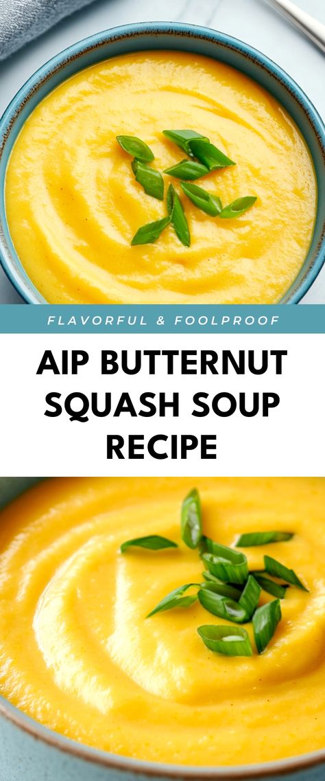 Image for AIP Butternut Squash Soup Recipe Squash Soup Healthy, Healthy Dinner Party, Butternut Squash Soup Creamy, Butternut Squash Soup Recipe, Soup Creamy, Soup Healthy, Butternut Squash Recipes Soup, Squash Soup Recipe, Butternut Squash Recipes