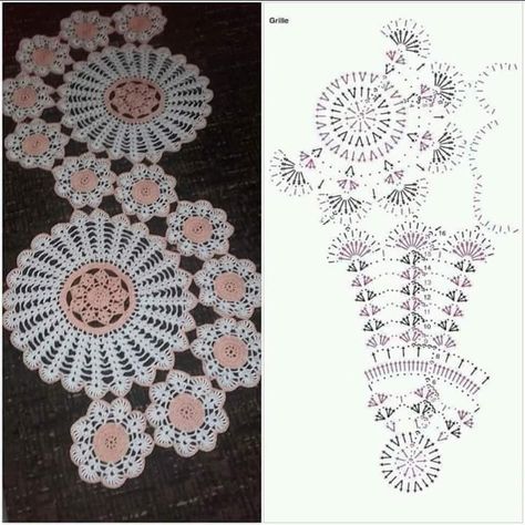 Taplak Meja Crochet, Crochet Doily Rug, Crochet Placemat Patterns, Crochet Tablecloth Pattern, Free Crochet Doily Patterns, Crochet Snowflake Pattern, Crochet Doily Diagram, Crochet Table Runner Pattern, Crochet Rug Patterns