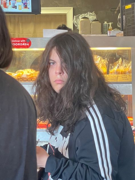 Tan skin, 19 year old male with dark brown curly hair slightly past the shoulders staring at the camera Metal Head Men Long Hair, Men With Really Long Hair, Long Hair Dude, Dudes With Long Hair, Really Long Hair, Metal Head, Long Hair Styles Men, My Brother, Outfit Idea