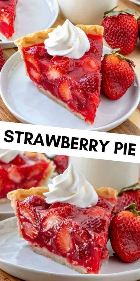 Fresh Strawberry Recipes Desserts, Shoneys Strawberry Pie, Strawberry Pie Recipe, Fresh Strawberry Recipes, Frozen Pie Crust, Fresh Strawberry Pie, Pie Pops, Strawberry Dessert Recipes, Homemade Pastries