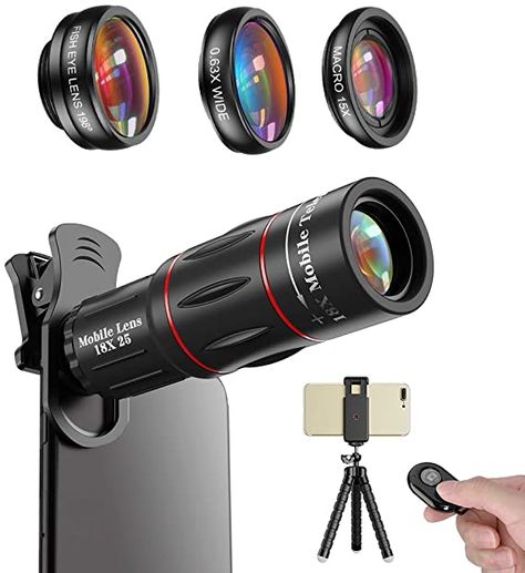 Mobile Lens, Phone Camera Lens, Phone Tripod, Telephoto Lens, Photography Kit, Fish Eye Lens, Bluetooth Remote, Iphone Camera, Phone Lens