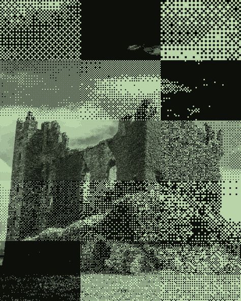 it's a dither! surprise suprise!! --- #p5js #creativecoding #dithering Dithering Pixel Art, P5js Art, Bitmap Design, Internship Portfolio, Coding Art, Pixel Poster, Goodbye World, City Branding, Zine Design