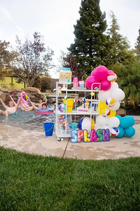 Enjoy Fun in the Sun with Our Poolside Party Cart Party Cart, Bulk Party Favors, Birthday Yard Signs, Custom Yard Signs, Poolside Party, Graduation Balloons, Kids Birthday Themes, Giant Balloons, Hello Kitty Birthday