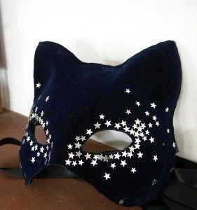 Black Cat Mash with silver stars Catwoman Mask, Fox Mask, Venetian Masks, Cool Masks, A Black Cat, Cat Mask, Carnival Masks, Masks Masquerade, Masquerade Party