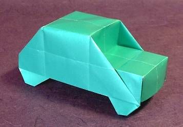 Origami Car by Kosho Uchiyama folded by Gilad Aharoni Car Origami, Origami Car, Origami Book, Stork Bird, Flower Toy, Paper Car, Classic Lego, Toy Plane, Spinner Toy