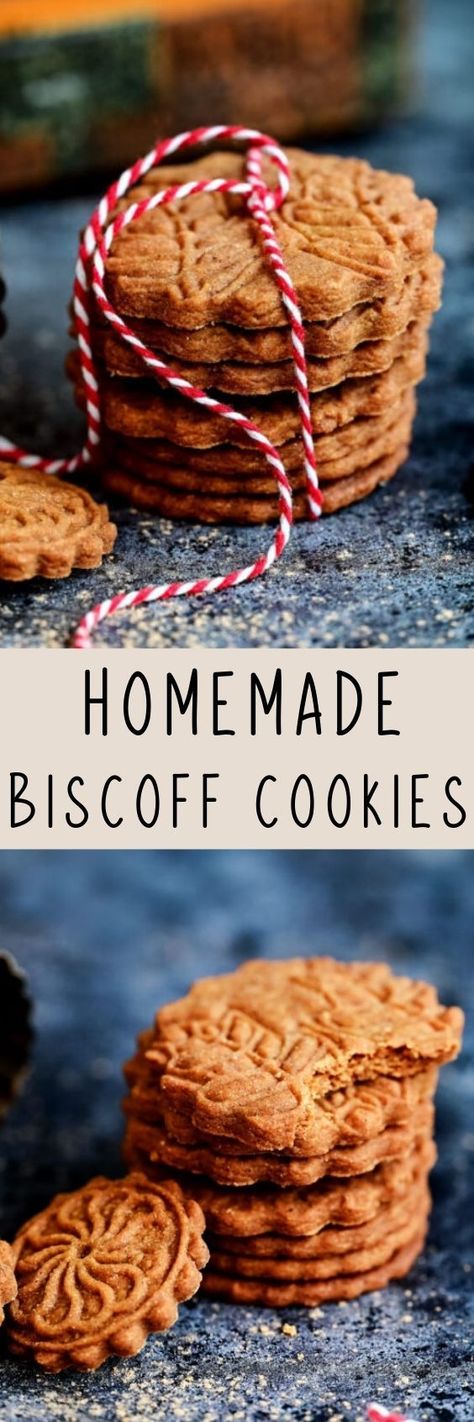 Homemade Biscoff, Biscoff Cookie Recipe, Biscoff Recipes, Speculoos Cookies, Biscoff Biscuits, Basic Cookies, Biscoff Cookies, Biscotti Recipe, Crunchy Cookies