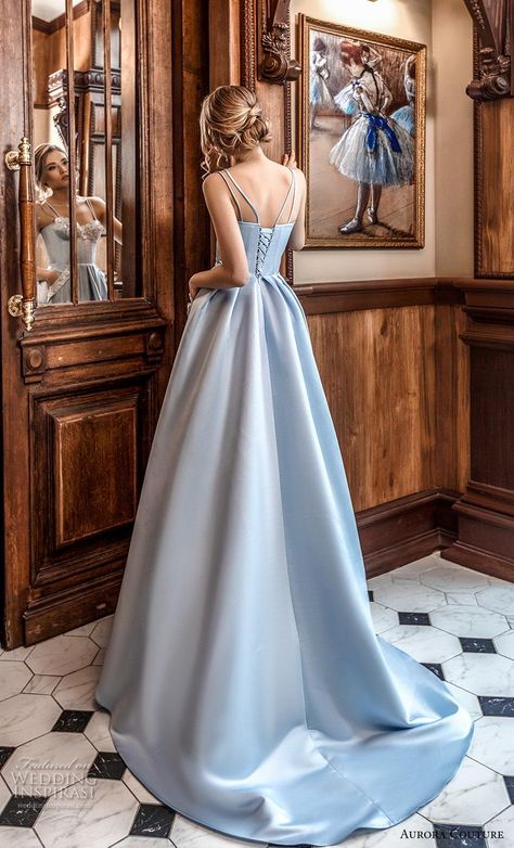 Weddinginspirasi.com featuring - aurora couture 2019 bridal double strap sweetheart neckline heavily embellished bodice bustier blue ball gown a line wedding dress corset back sweep train (17) bv -- Aurora Couture 2019 Wedding Dresses #wedding #weddings #bridal #weddingdress #weddingdresses #bride #fashion ~ Dress Corset Back, Luxury Blue Dress With Corset Back, Blue Ball Gown With Corset Back For Prom, Blue Corset Dress, Elegant Blue Ball Gown With Corset Back, Blue Wedding Dress With Corset Back, Blue Tulle Gown With Corset Back, A Line Wedding Dress Corset, Wedding Dress Corset Back