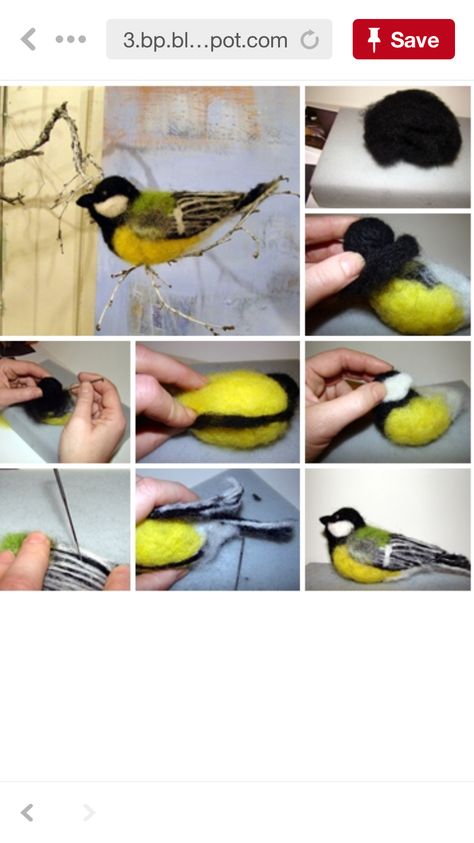 Needle Felt Bird, Felted Birds, Felt Birds Ornaments, Needle Felting Tutorial, Needle Felting Diy, Needle Felting Tutorials, Bird Crafts, Needle Felting Projects, Felted Animals