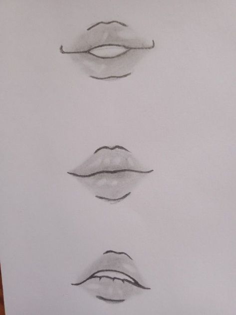 How To Draw Smiling Mouth, Drawing Ideas Easy People Face, How To Draw A Person Face, Face Drawing Lips, Easy People Drawings For Beginners, Hair Sketch Reference, How To Draw A Smile, How To Draw Mouth, How To Draw A Mouth