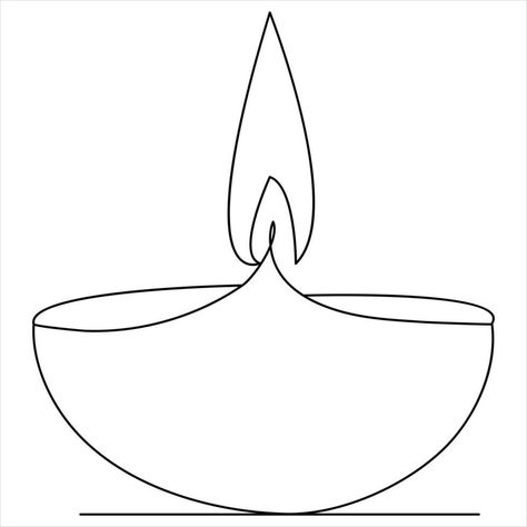 Continuous single line art drawing of candle and minimalist outline vector art drawing Candle Outline Drawing, Candle Outline, Diwali Design, Single Line Art, Minimalist Drawing, Line Art Drawing, Heart Tree, Single Line, Cityscape Photos