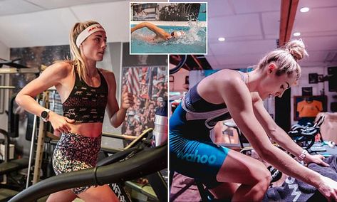 Woman reveals she's burning 3,500 calories every day and exercising a minimum of 20 hours a week | Daily Mail Online Ironman Women, Ironman World Championship, Running A Marathon, Ironman Triathlon, Fastest Man, 500 Calories, Marathon Running, Secret Obsession, The Challenge