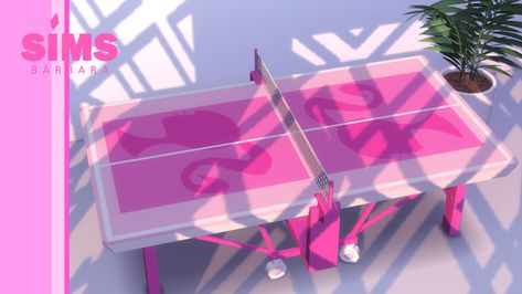 SIMS 4 - Barbie Ping pong Table - DOWNLOAD | Patreon Zombie Christmas, Play Sims 4, Sims 4 Clutter, Play Sims, Beer Pong Tables, Pong Table, Sims 4 Collections, I Really Love You, Sims 4 Cc