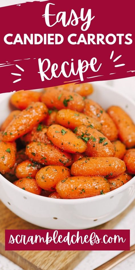 Candid Baby Carrots, Diced Carrots Recipe, Candied Carrots Stovetop, Japanese Sweet Carrots, Candied Vegetables, Canned Carrot Recipes, Carrot Coins Recipe, Candied Carrots Recipe, Candy Carrots Recipe