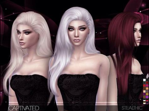 Captivated by Stealthic Ts4 Hair, Cc Shopping, Female Hairstyles, Sims 4 Tsr, Cc Hair, Sims 4 Cc Kids Clothing, Pelo Sims, Hair Illustration, Sims 4 Children