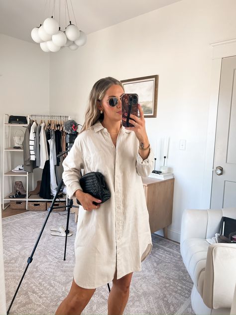 100% European Linen Shirt Dress curated on LTK Linen Shirt Dress Outfit, Tunic Dress Outfit, Tunic Dresses Outfit, Shirt Dress Outfit, Linen Tunic Dress, Linen Shirt Dress, Linen Tunic, European Linens, Wardrobe Ideas