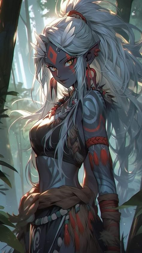 Gijinka Pokemon, Female Elf, Female Character Concept, Dark Elf, Fantasy Concept Art, Digital Art Anime, Exploring The World, Female Character Design, Dnd Characters