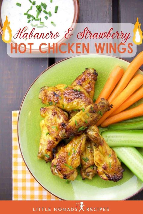 Habanero Wings, Best Chicken Wing Recipe, Dips Recipes, Flexitarian Recipes, Homemade Hot Sauce, Spicy Wings, Blue Cheese Dip, Free Lunch, Gluten Free Lunch