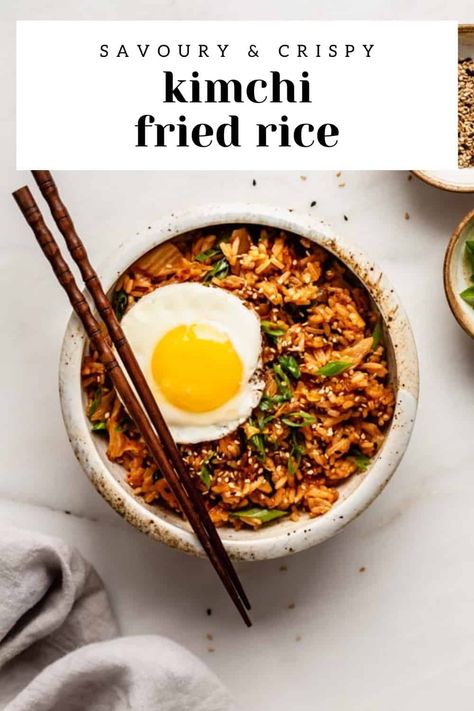 Tofu Kimchi Fried Rice, Healthy Kimchi Fried Rice, Kimchi Fried Rice Recipe, Fresh Healthy Recipes, Kimchi Rice, Make Kimchi, Happy Habits, 2023 Recipes, Chia Recipe