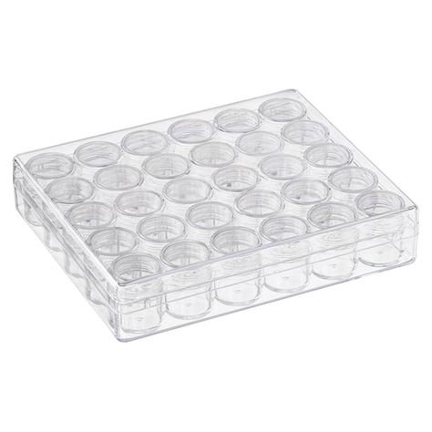 30 Container Bead Organizer by Bead Landing™ Bead Organizer, Seed Beads Jewelry, Bead Landing, Organize Craft Supplies, Bead Organization, Acrylic Storage, Bead Storage, Craft Making, Supplies Organization