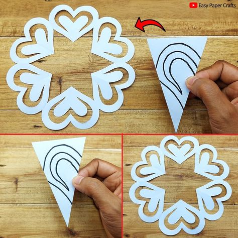 DIY Craft Projects for Kids: Get Creative Today! Christian Banner, Cupid Craft, Paper Cut Art Templates, Diya Decoration, Snowflake Cutouts, Christmas Christian, Paper Snowflake, Origami And Kirigami, Paper Cut Design