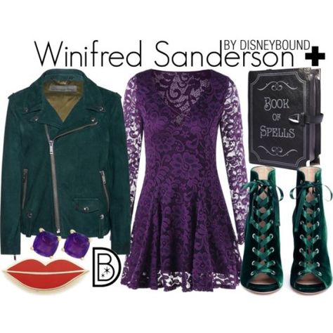 Get the look! Sanderson Sister Inspired Outfits, Disney Cosplay Costumes, Hocus Pocus Disney, Winifred Sanderson, Disney Themed Outfits, Disney Bounds, Disney Dress, Halloween Disney, Disney Clothes