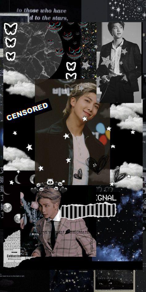 Lock Screen Black, Kim Namjoon Wallpaper, Rm Aesthetic, Namjoon Wallpaper, Iphone Wallpaper Bts, Rm Namjoon, Wallpaper Bts, Bts Rap Monster, Rm Bts