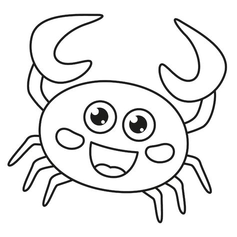 Line art drawing for kids coloring page | Premium Vector #Freepik #vector #animal-line #cartoon-doodle #animal-doodle #cute-illustration Cute Cartoon Fish, Octopus Coloring Page, Vector Line Art, Cartoon Doodle, Kid Coloring Page, Cartoon Fish, Animal Doodles, Line Art Drawing