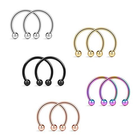 Industrial Piercing Barbells, Lip Piercing Ring, Tapers And Plugs, Nose Septum, Septum Hoop, Nose Piercing Hoop, Horseshoe Earrings, Circular Barbell, Fake Nose