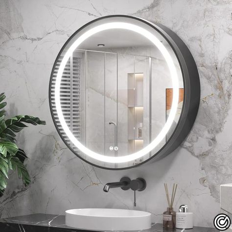 28 In Black Round LED Medicine Cabinet Mirror Bathroom with Electrical Outlet Surface Mount Only Anti-Fog 3 Color Lights Circle
58% Discount. Get it through the link in this pin for only $189.50 plus VAT

this is an affiliate pin Medicine Cabinet Mirror Bathroom, Cabinet Mirror Bathroom, Recessed Medicine Cabinet Mirror, Cabinets With Lights, Bathroom Mirror With Storage, Black Medicine Cabinet, Storage Medicine, Round Bathroom Mirror, Framed Medicine Cabinet