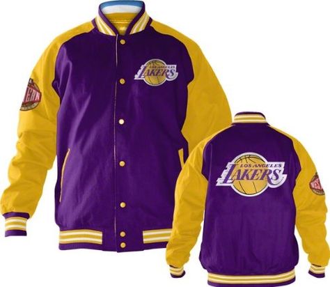 Nba Clothes, Vintage Jacket Outfit, Lakers Jacket, Basketball Uniforms Design, Closet Store, Leather Varsity Jackets, Nba Outfit, Jacket Outfit Women, Team Design