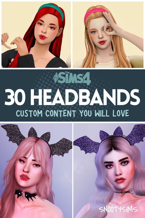 Sims 4 Headband Accessories, Sims 4 Maxis Match Headband, Sims 4 Hair With Headband, Sims 4 Cc Hair With Headband, Ts4 Hair Accessories, Sims Cc Headband, Ts4 Head Accessories, Sims 4 Cc Headband Accessory, The Sims 4 Cc Headband