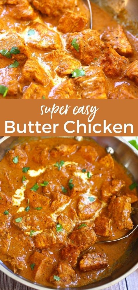 Indian Naan, Tomato Butter Sauce, Easy Butter Chicken, Butter Chicken Recipe Indian, Butter Chicken Sauce, Butter Chicken Recipe Easy, Butter Chicken Curry, Chicken Sauce Recipes, Tomato Butter