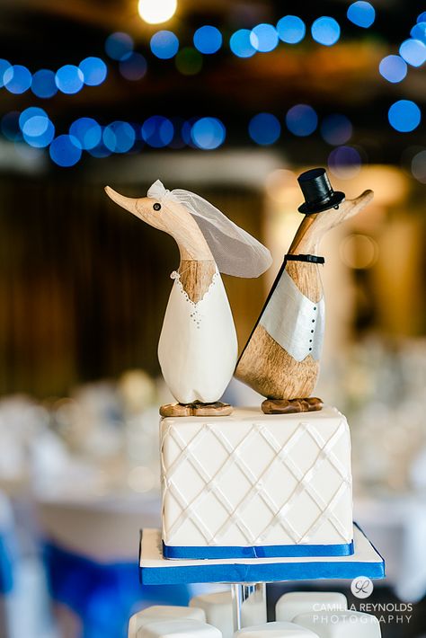 #weddingcakes #caketopper #ducks #unusual #weddingideas #weddinginspiration wediing cake unusual duckcake topper Duck Wedding Cake Toppers, Duck Wedding Cake, Duck Wedding, Cottage Core Wedding, Funny Cake Toppers, Duck Cake, Mill Wedding, Future Wedding Plans, Wedding Topper