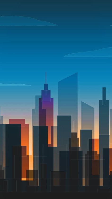 Interesting Wallpapers, Skyline Mural, Comic Background, Melbourne Skyline, Phone Wallpapers Vintage, Minimal Architecture, Hex Color Palette, Building Illustration, New York Art