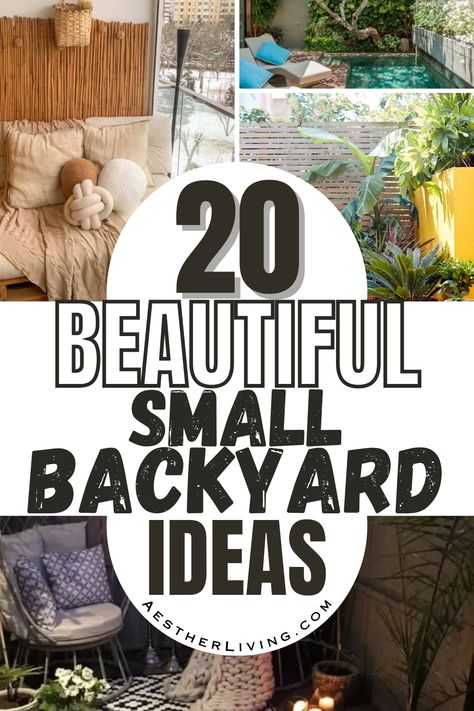 20 Beautiful Backyard Ideas for Small Spaces - Aesther Living Ideas For Small Backyard Landscaping, Small Corner Backyard Ideas, Inexpensive Small Backyard Ideas, Extra Small Backyard Ideas, Landscaping For Small Spaces, Decorate Small Backyard, Small Yard Landscaping Ideas Layout, Small Shaded Backyard Ideas, Ideas For A Small Backyard