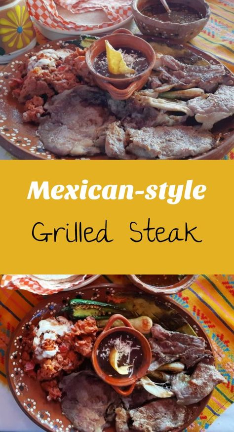 Learn how to make this juicy and flavorful Mexican-style grilled steak which is a perfect meal for summertime. Tbone Steak Recipe, Grilled Steak Recipe, Masa Recipes, Best Grilled Steak, Sirloin Recipes, Mexican Steak, Skirt Steak Recipes, Grilled Skirt Steak, Flank Steak Recipes